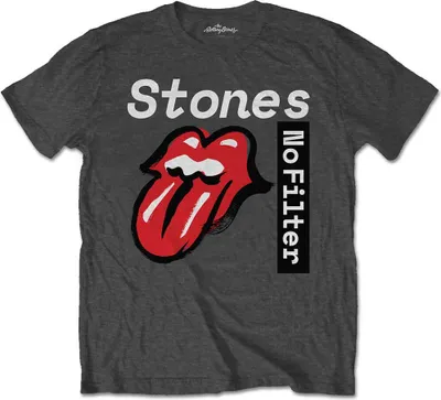 Produktbild von The Rolling Stones No Filter Text Charcoal Grey XL T-Shirt