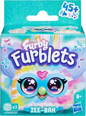 The image shows the packaging of a Furby Furblet toy.