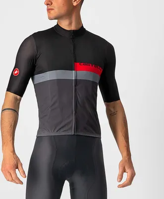 Produktbild von CASTELLI Kurzarm Fahrradtrikot - A BLOCCO - Rot/Grau/Schwarz S