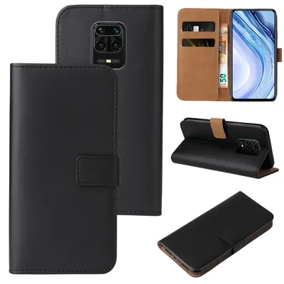 Produktbild von Handyhülle für Xiaomi Redmi Note 9 Pro Klapphülle Bookcase Flip Cover Hülle Handy Tasche Etui Farbe: Schwarz