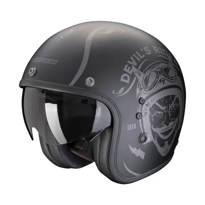 Produktbild von Scorpion Belfast Evo Romeo Jethelm Schwarz L Schwarz L