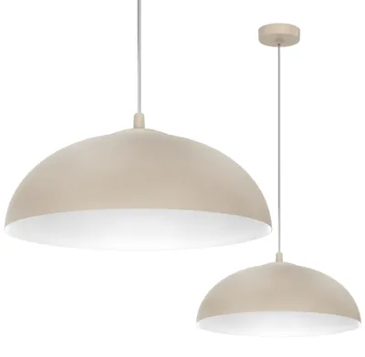 Obrázok produktu pre Zavesené svietidlo, stropné svietidlo, tienidlo, farba: biela, vnútorné rozmery: 37 cm, pätica: E27 – moderné závesné svietidlo, dizajn do obývačky