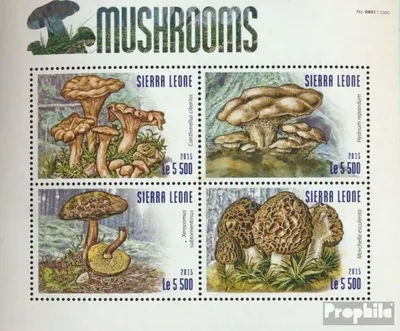 Produktbild von Briefmarken Sierra Leone 2015 Mi 6312-6315 Kleinbogen (kompl. Ausg.) postfrisch Pilze