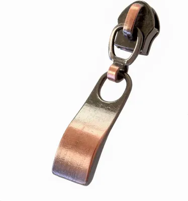 Produktbild von 5 Zipper für Spiralreißverschluss 5mm non lock kupferfarbig - Schieber Schlitten