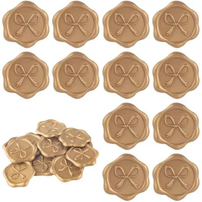 Produktbild von Goldene 3D Selbstklebende Wachsiegel Sticker 100 Stück