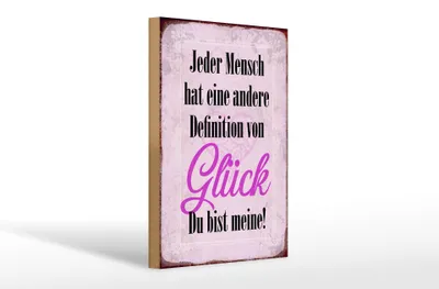 Produktbild von Holzschild Spruch 20x30cm Glück du bis meine Schild