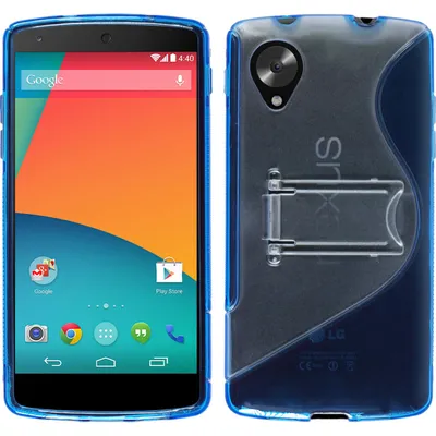 Produktbild von PhoneNatic Case kompatibel mit Google Nexus 5 - blau Silikon Hülle  + 2 Schutzfolien