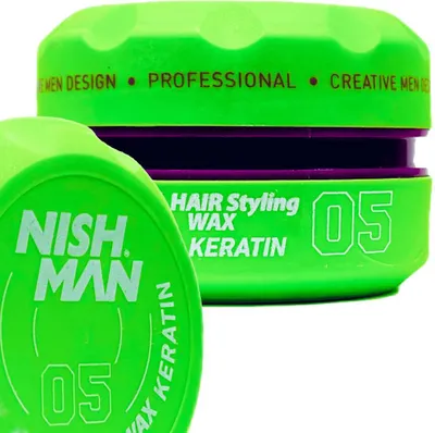 Immagine prodotto di Nishman | Pomata per capelli 05 - 150 ml - Cheratina - Tenuta flessibile - Finitura lucida - Facile da eliminare