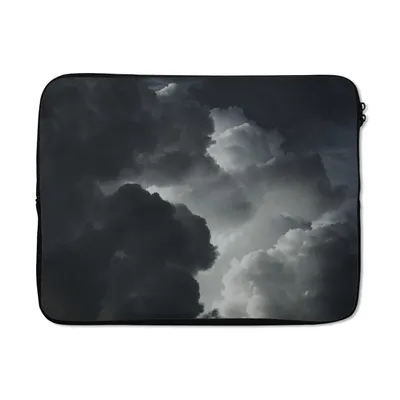 Produktbild von MuchoWow® Laptop Hülle 17 Zoll Laptoptasche Abstrakte Wolken - Zipper - Schutzabdeckung