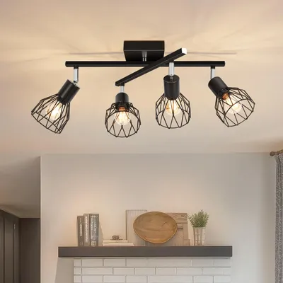 Produktbild von Kimjo LED Deckenleuchte 4 Flammig, Moderne E14 Deckenlampe Wohnzimmer