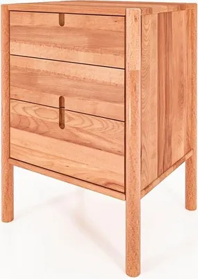 Produktbild von Nachttisch Zola 3 Kernbuche massiv 60x36x69 cm mit 3 Schubladen