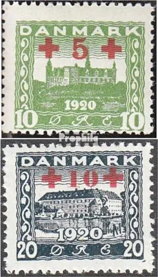 Produktbild von Briefmarken Dänemark 1921 Mi 116-117 (kompl.Ausg.) gestempelt Aufdruckausgabe