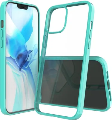 Produktbild von Mobigear Crystal iPhone 12 Pro Max Hülle Hardcase Backcover - Transparent / Türkis