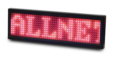 Produktbild von ALLNET Namensschild elektronisch programmierbar Seriell - Farbe rot