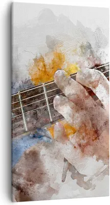 Produktbild von Bild auf Leinwand - Leinwandbild - Gitarre Musik - 55x100cm - Wand Bild - Wanddeko - Wandbilder - Leinwanddruck - Bilder - Kunstdruck - Wanddekoration - Leinwand bilder - Wandkunst - PA55x100-3448