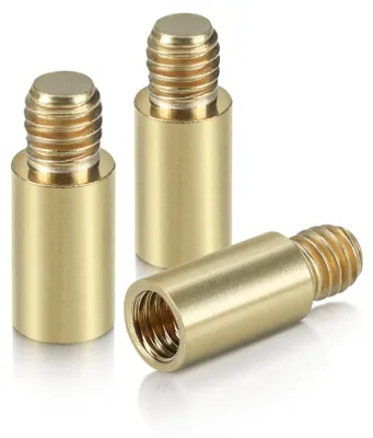 Produktbild von kwmobile 3x Dart Gewicht Schrauben 1,5g - 2BA Gewinde aus Messing - Dartpfeil Zubehör Schraubgewicht in Gold