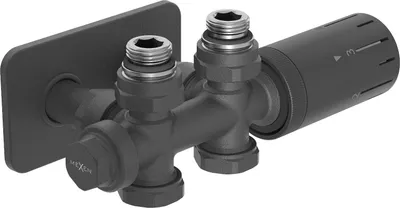 Obrázok produktu pre Mexen G05 termostatická súprava priama/uhla s priemerom S, Duplex, DN50, antracitová - W908-958-910-66