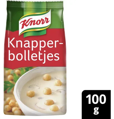 Produktbild von Knorr Knapper-Bolletjes 100 g – Würzige Knabberkugeln als Snack & Topping