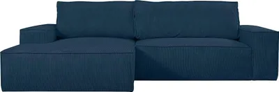 Produktbild von Eckschlafsofa, blauer Kord - links - AMELIA by PASCAL MORABITO