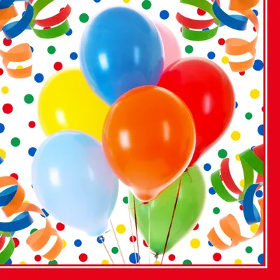 Produktbild von PAPSTAR Motiv-Servietten "Lucky Balloons" 330 x 330 mm 100 Stück