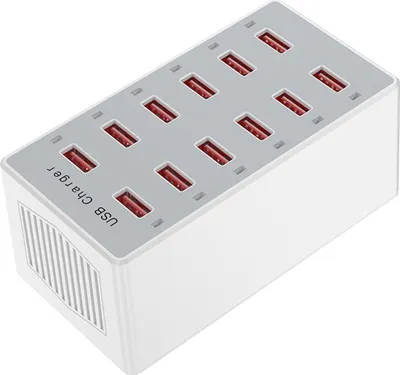 Obrázek produktu pro 12 portů USB nabíjecí stanice 110-240V USB nabíječky Multifunkční nabíjecí zásuvka pro více zařízení Smartphony Tablety Notebooky