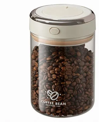 Produktbild von Kaffeebohnen-Aufbewahrungsglas 1100 ml – mit Einwegventil & luftdichtem Deckel – Borosilikatglas mit Datumsanzeige, für Bohnen, Tee & mehr
