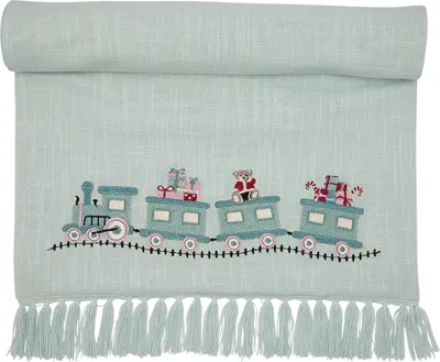 Produktbild von Greengate Train Tischläufer mint 140x45cm