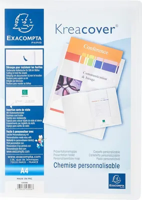 Zdjęcie produktu dla Teczka prezentacyjna EXACOMPTA Kreacover, PP, A4, biała