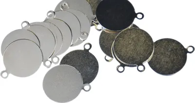 Produktbild von 20x Anhänger Fassung Miniblings Ø 16mm Scheibe Platte Cabochon flach