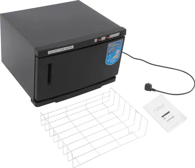 Zdjęcie produktu dla Sterylizator ręczników – szafka do podgrzewania ręczników 25 l – 70 °C ±10 °C – 220 V – stal nierdzewna – czarny nikiel