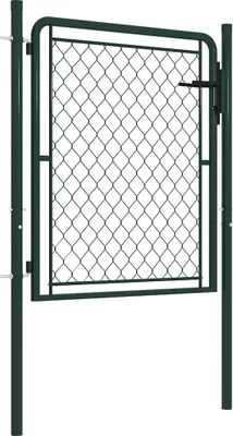 Produktbild von vidaXL Gartentor aus Stahl 100 x 75 cm Grün