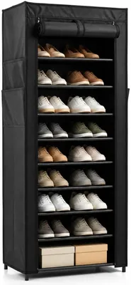 Produktbild von Schuhregal mit 11 Ebenen, 85x25x175 cm - Schuhschrank für 50-55 Paar Schuhe