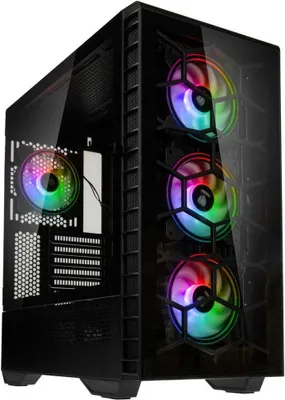 Produktbild von Kolink Observatory Y ARGB, Midi Tower, PC, Schwarz, ATX, EATX, micro ATX, Mini-ITX, ABS, SPCC, Gehärtetes Glas, Multi