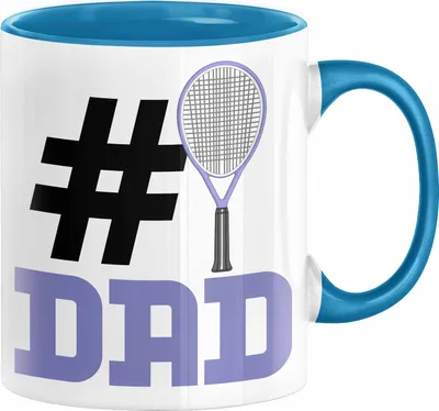 Produktbild von Tennis-Trainer Nummer 1 Dad Vater Tasse Geschenk Tennis Papa Geschenkidee Bester Papa Der Welt Vatertag Lustige Geschenkidee (Blau)