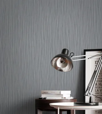 Produktbild von NEWROOM Tapete Schwarz Vliestapete Unifarbe - Einfarbig Uni Anthrazit Struktur Modern