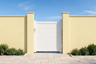 Produktbild von Gartentür aus aluminium 1m EIGER H.115cm weiß