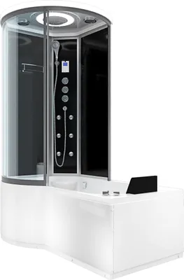 Produktbild von Kombination Whirlpool Dusche K55-R33-WP Duschkabine Wanne 100x170 cm