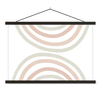 Produktbild von MuchoWow® Textilposter Regenbogen - Design - Pastell 150x100 cm mit schwarzem Rahmen - Schlafzimmer
