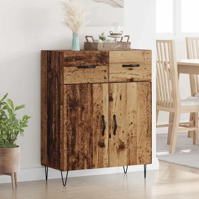 Image de vidaXL Sideboard vieux bois 69,5 x 34 x 90 cm Matériau dérivé du bois