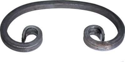 Produktbild von C Bogen geschmiedet aus 12x12mm Eisen, Zaun Schnörkel Schmiedeeisen 220x128mm