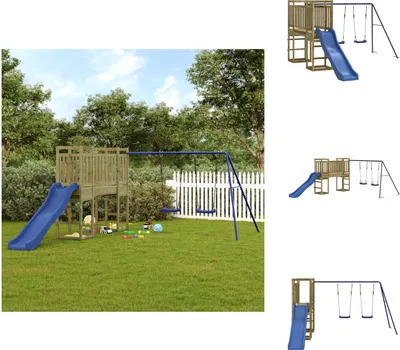 Produktbild von vidaXL Spielturm Imprägniertes Kiefernholz -  Schaukeln & Spieltürme