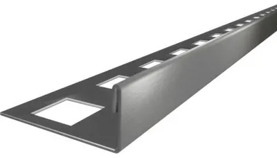 Produktbild von AKKIT Winkel- Abschlussprofil Edelstahl gebürstet Silber 250 cm x 11 mm