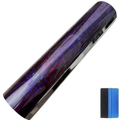 Immagine prodotto di Adesivo in fibra di carbonio forgiata, effetto cangiante viola, 30 x 100 cm, per sfiato dell'aria
