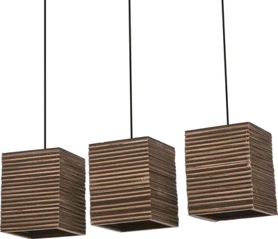 Produktbild von OSRAM 4099854458927 Pendelleuchte Decor Cardboard Square braun, 3xE27