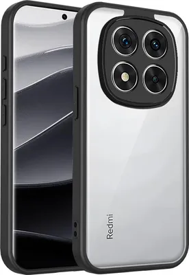 Immagine prodotto di Custodia per Xiaomi Redmi Note 14 Pro Plus cover posteriore trasparente con cornice in TPU, antiurto Nero