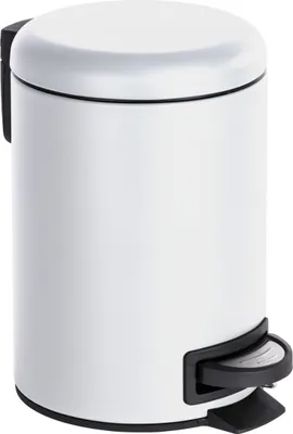 Image de WENKO Poubelle cosmétique à pédale Mod. Leman Blanc 3L, avec insert amovible