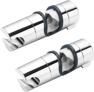 Obrázek produktu pro Držák sprchové hlavice, otočný o 360° – 2 ks – chrom – ABS