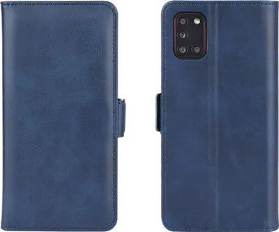 Produktbild von Mobigear Slim Magnet  Samsung Galaxy A31 Hülle Klapphülle Geldbörse - Blau