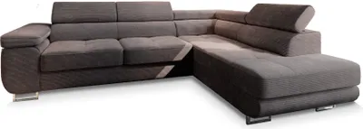 Produktbild von Masseno Ecksofa APIRO R-S mit Schlaffunktion L-Form, Sofa mit Bettkasten, Wohnzimmersofa, Couch, Soffa, Bettsofa, Couchgarnitur- Braun, POSO 06