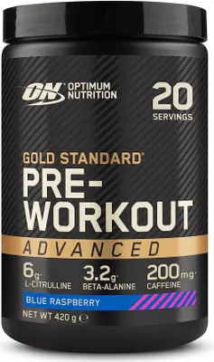 Produktbild von Optimum Nutrition Gold Standard Pre-Workout Advanced - 420g-Dose Blue Raspberry
